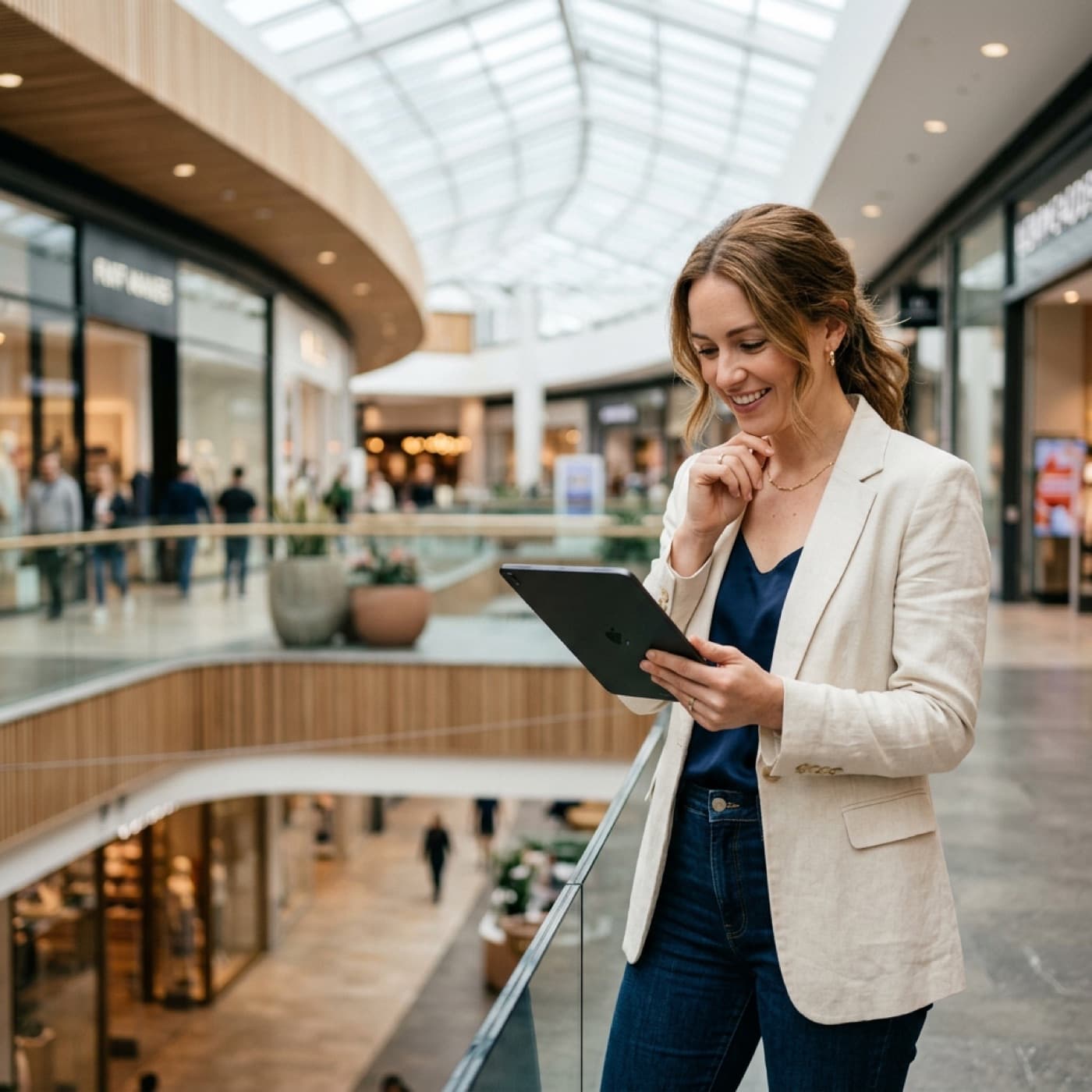 A destination marketing manager reviewing campaign performance on a tablet