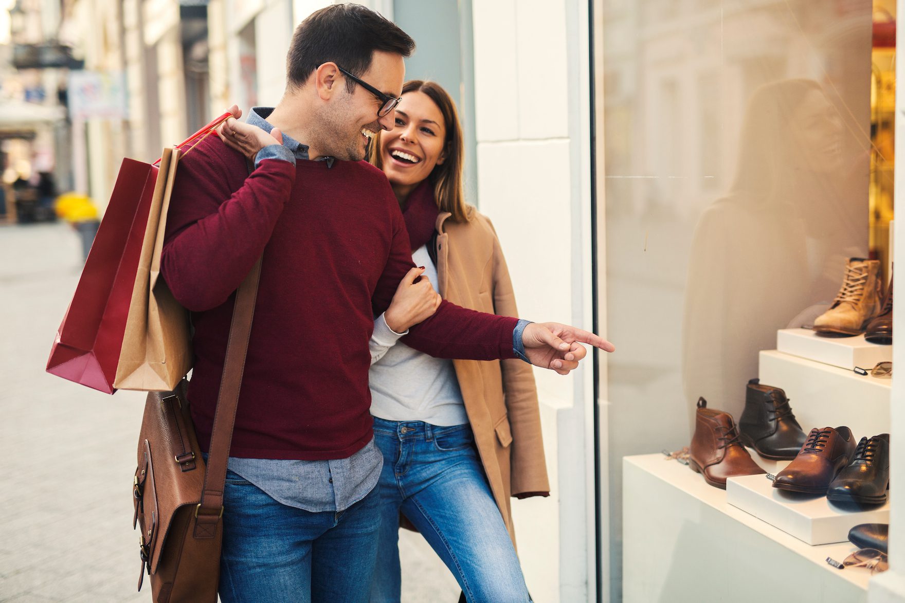 shoppers browsing retail